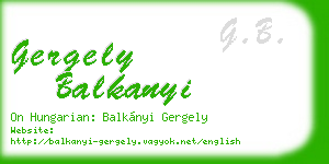 gergely balkanyi business card